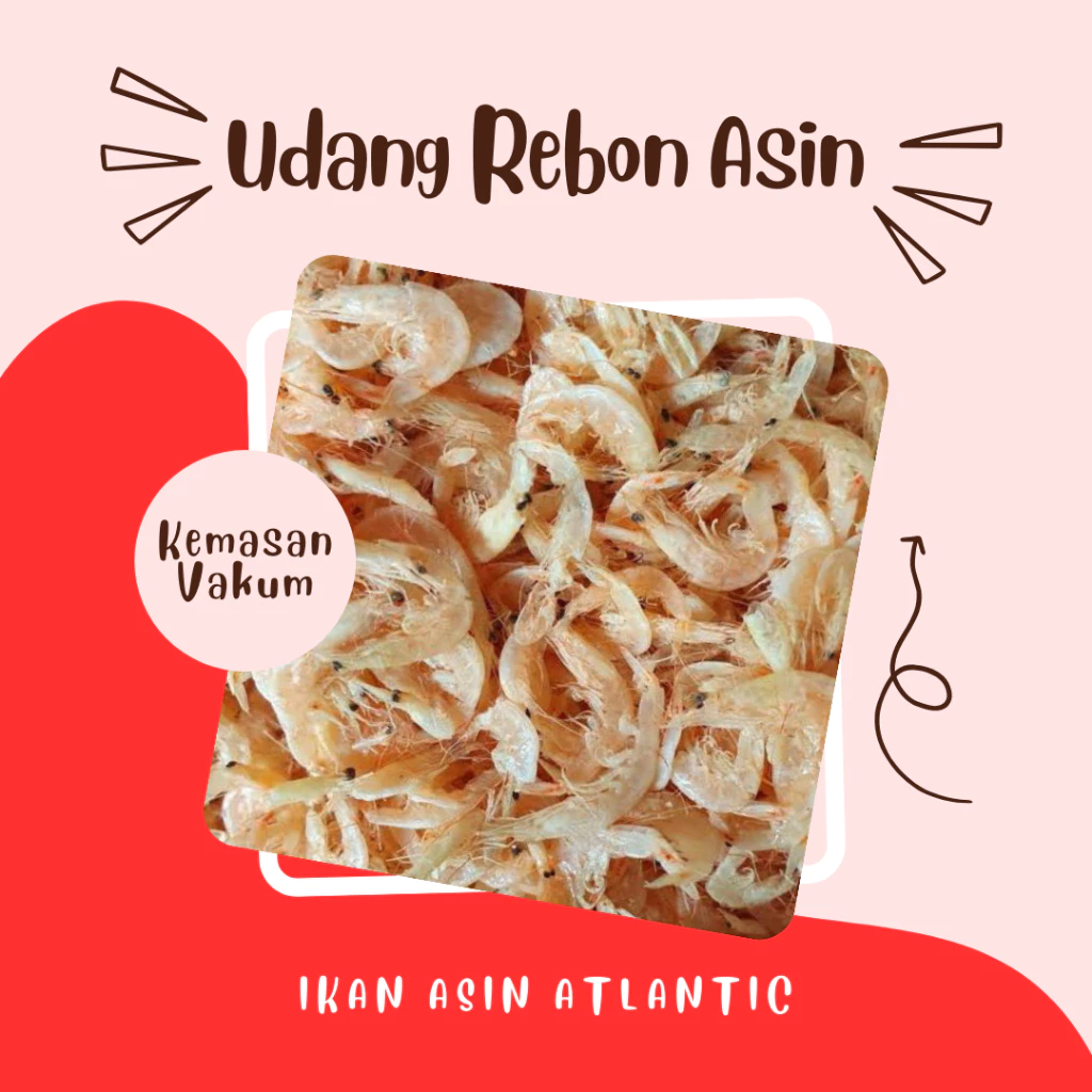 Udang Rebon Asin Kemasan Vakum 100-500 Gram