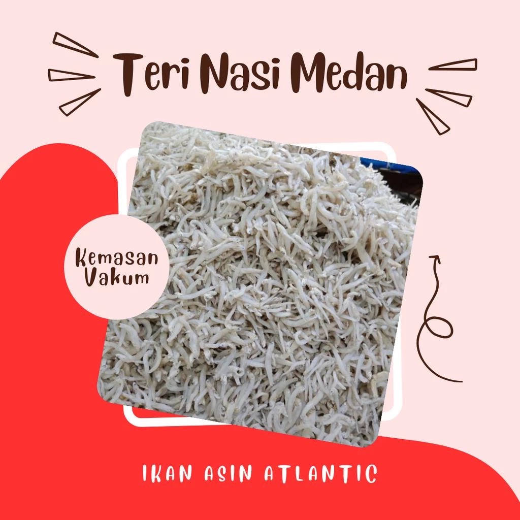 Teri Medan / Teri Nasi Kemasan Vakum 100 Gram | 250 Gram | 500 Gram | 1 Kilogram